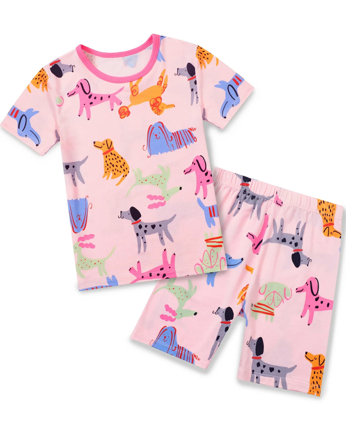 Dapper Dog Short Two-Piece Pajama Set, dapper dog short two piece pajama set main