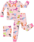 Dapper Dog Long Two-Piece Pajama Set, dapper dog two piece pajama set main