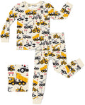 Digger Delights Long Two-Piece Pajama Set, digger delights two piece pajama set main