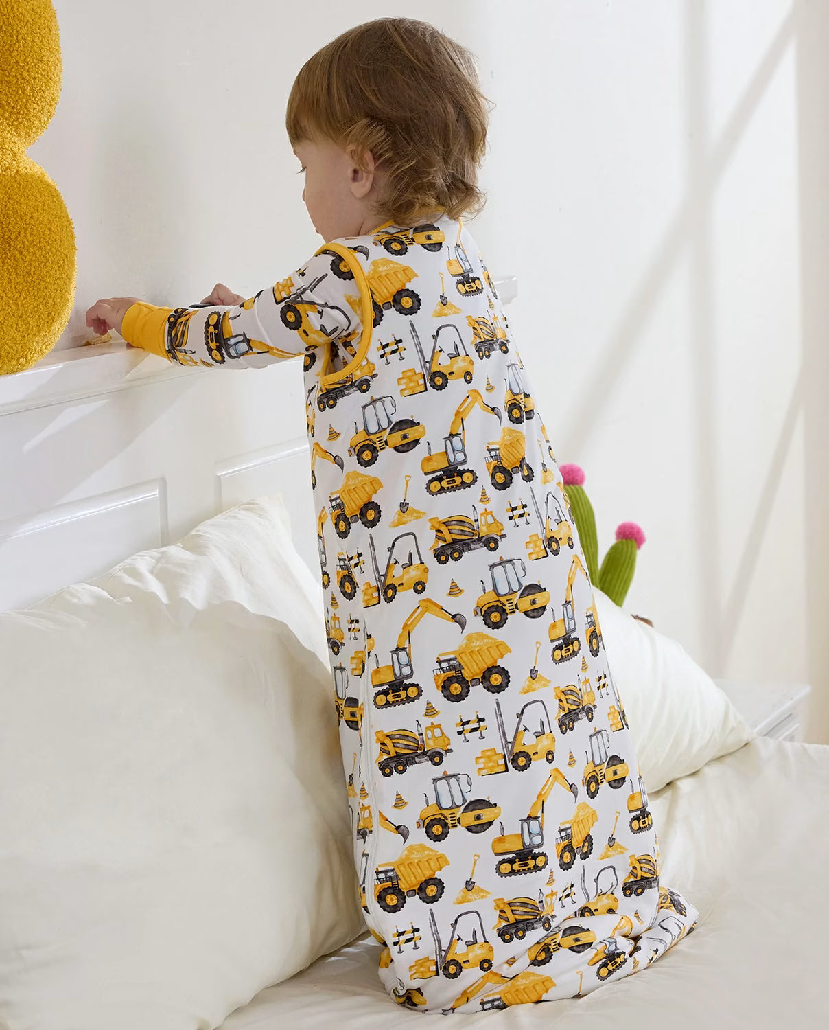 Digging Time Bamboo Baby Sleep Sack, digging time bamboo baby sleep sack back view 2