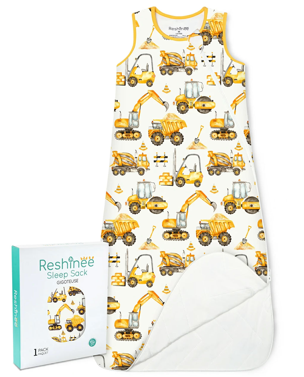 Digging Time Bamboo Baby Sleep Sack, digging time bamboo baby sleep sack main