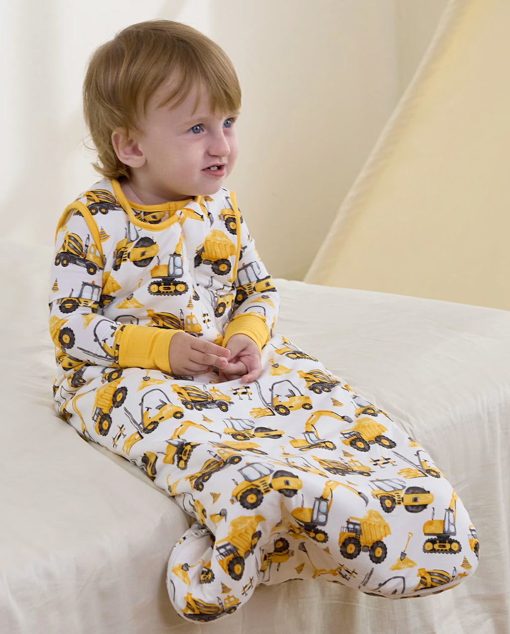 Digging Time Bamboo Baby Sleep Sack, digging time bamboo baby sleep sack sitting view