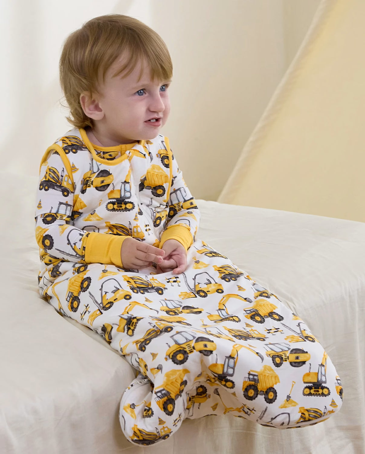 Digging Time Bamboo Baby Sleep Sack, digging time bamboo baby sleep sack sitting view