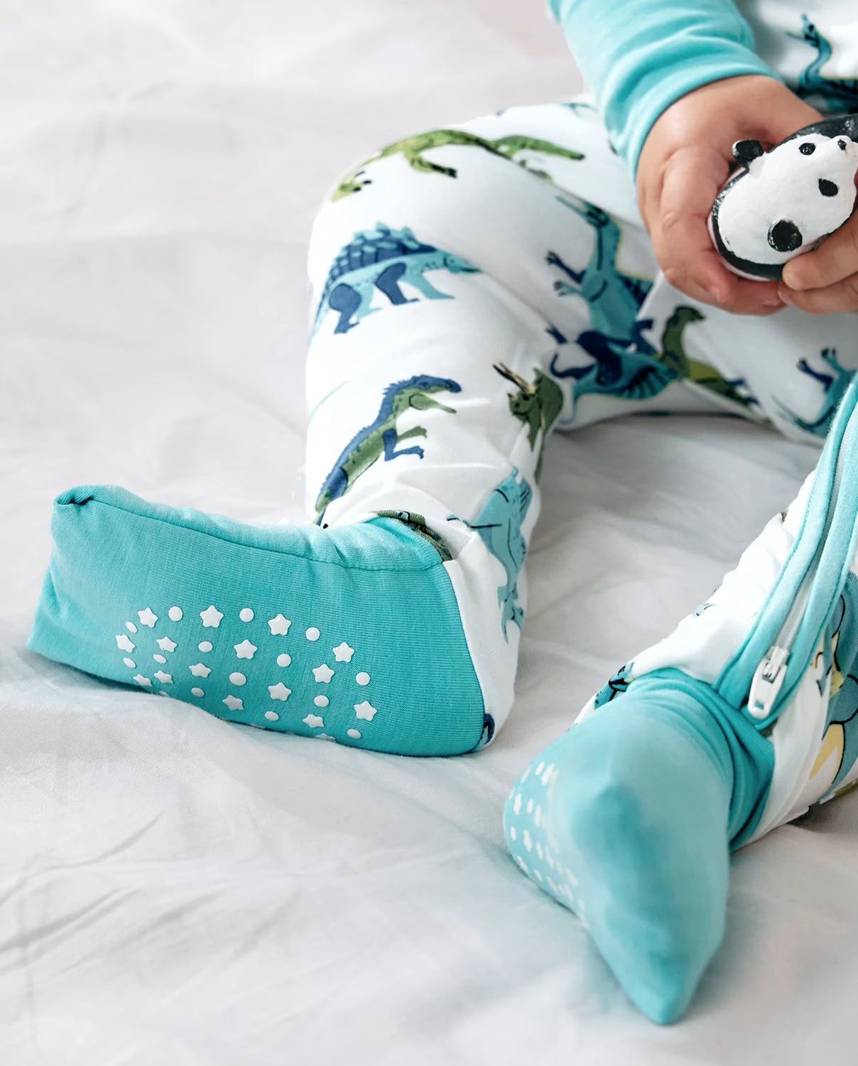 Dino Dreams Bamboo Zippy, dino dreams zippy romper foot grips 7 1