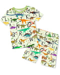 Dino Handbook Short Two-Piece Pajama Set, dino handbook short two piece pajama set main