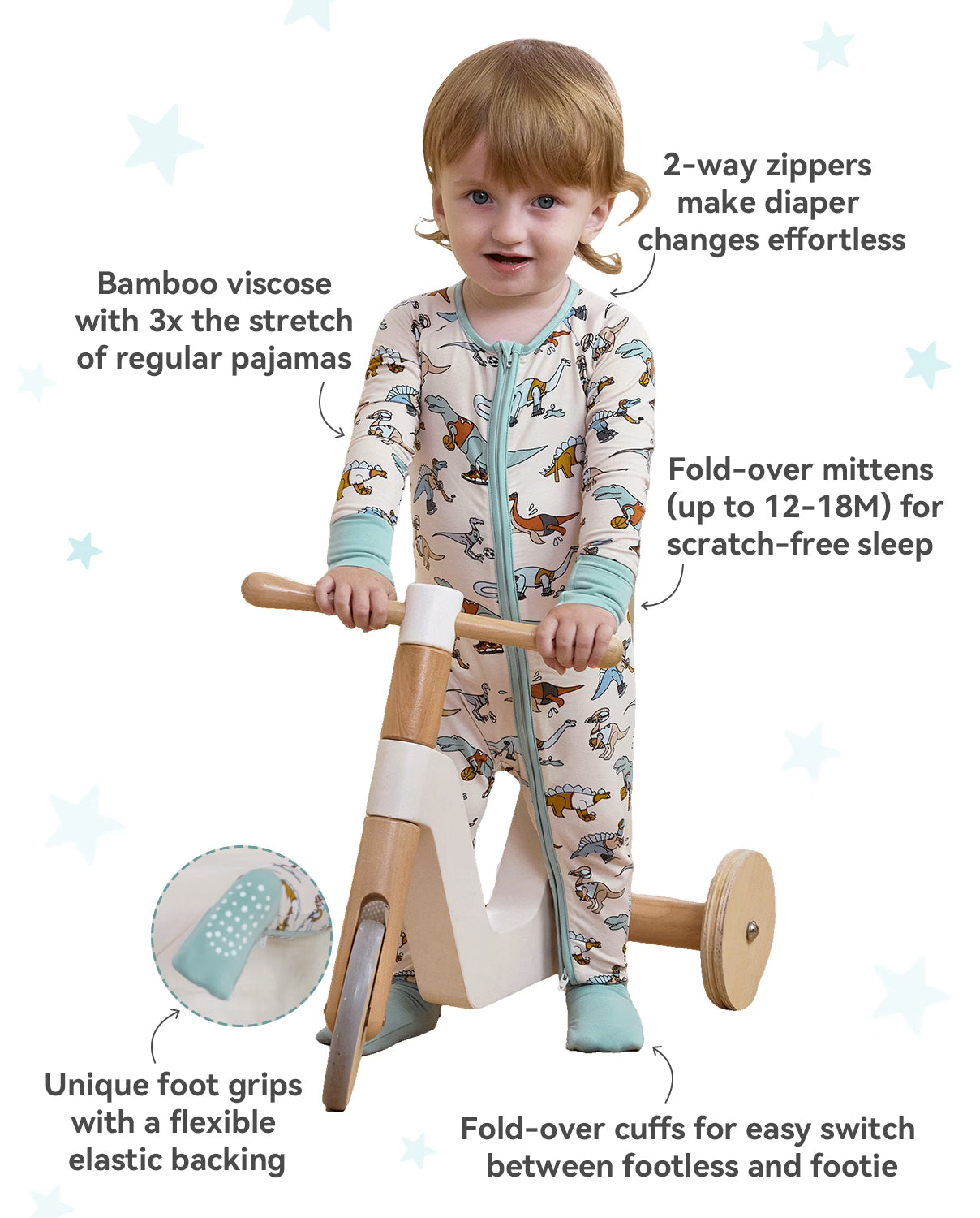Dino Sports Bamboo Zippy, dino sports bamboo zippy features infographic 02
