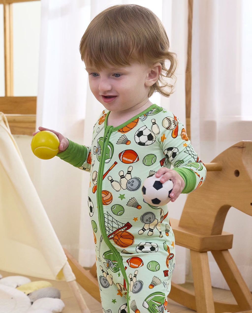 Ball Buddies Bamboo Zippy, dino sports bamboo zippy lifestyle standing front 05
