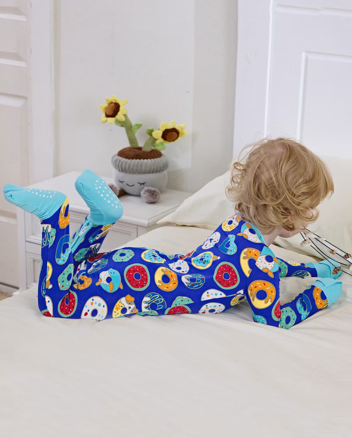 Donut Party Bamboo Zippy, donut party bamboo zippy lifestyle tummy time 07