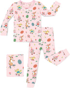 Easter Bunny Long Two-Piece Pajama Set, easter bunny two piece pajama set main
