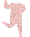 Floral Bunny Bamboo Zippy, floral bunny bamboo zippy front