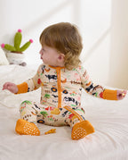 Happy Farmyard Bamboo Zippy, happy farmyard bamboo zippy lifestyle toddler sitting bed grip soles 04