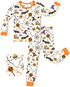 Happy Hallowboo Long Two-Piece Pajama Set, happy hallowboo two piece pajama set main