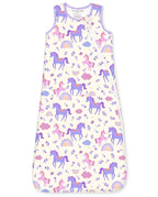 Lavender Unicorn Bamboo Baby Sleep Sack, lavender unicorn bamboo baby sleep sack main1