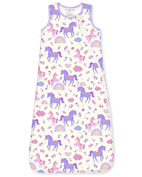 Lavender Unicorn Bamboo Baby Sleep Sack, lavender unicorn bamboo baby sleep sack main1