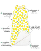 Lemon Tree Bamboo Baby Sleep Sack, lemon tree bamboo baby sleep sack 03 features infographic