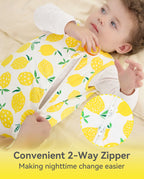 Lemon Tree Bamboo Baby Sleep Sack, lemon tree bamboo baby sleep sack 05 two way zipper