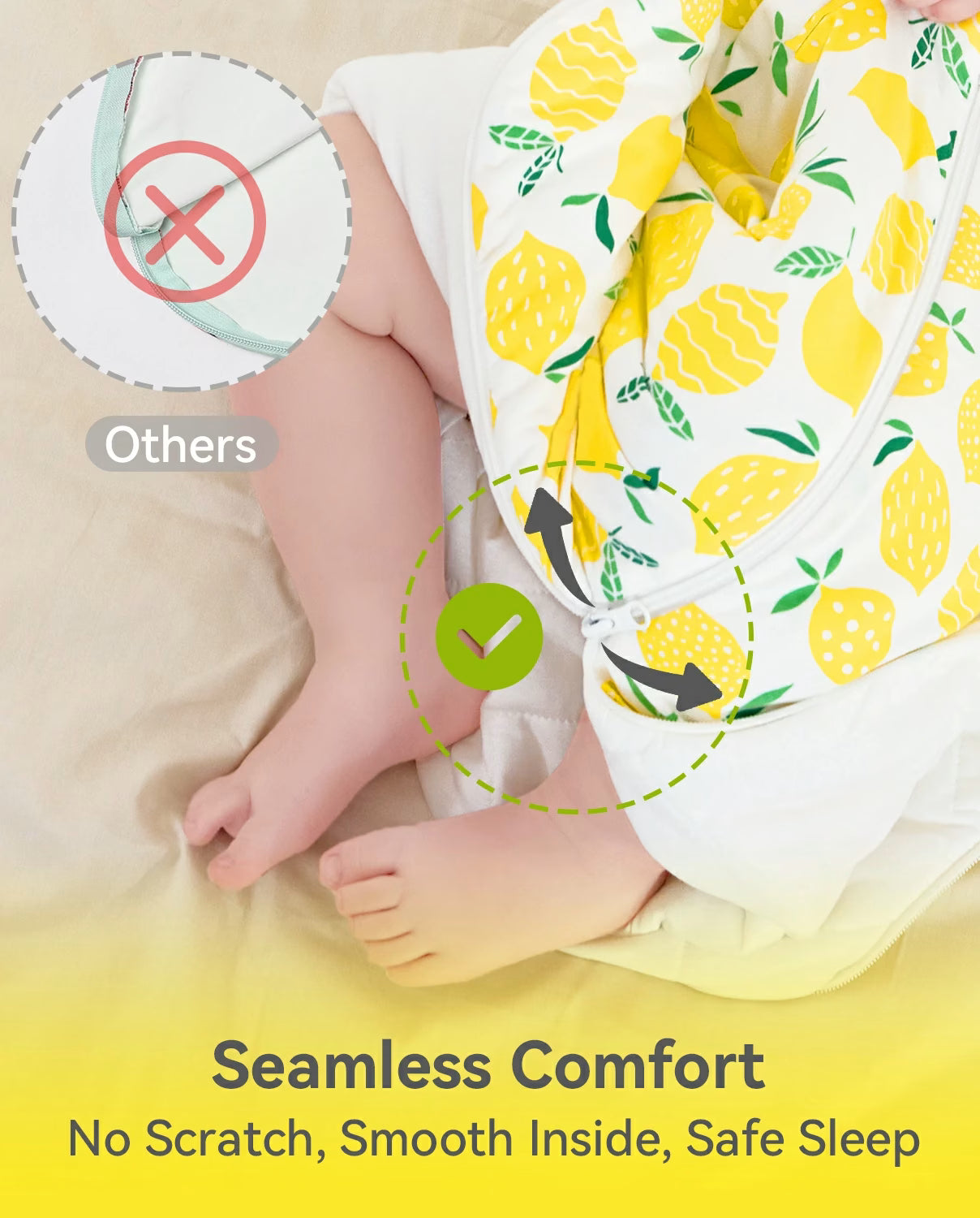 Lemon Tree Bamboo Baby Sleep Sack, lemon tree bamboo baby sleep sack 07 seamless comfort