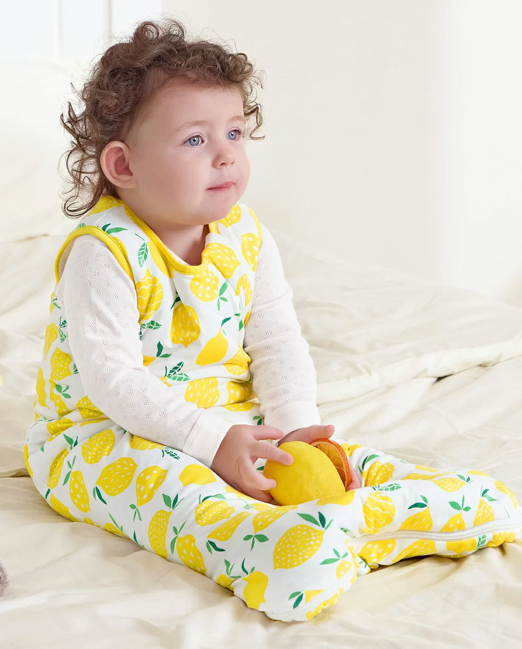 Lemon Tree Bamboo Baby Sleep Sack, lemon tree bamboo baby sleep sack 12 lifestyle sitting lemon