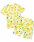 Lemon Tree Short Two-Piece Pajama Set, lemon tree short two piece pajama set main