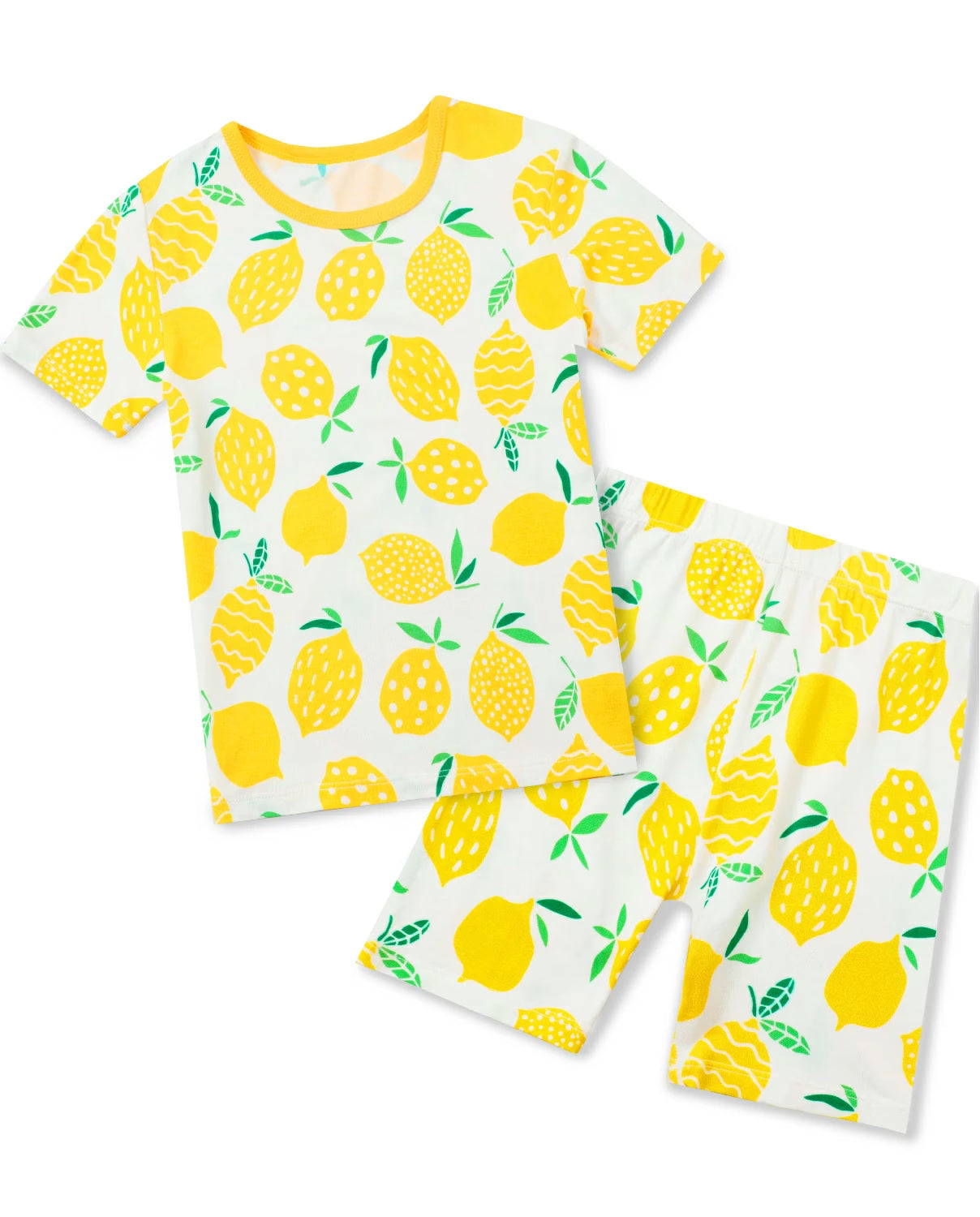 Lemon Tree Short Two-Piece Pajama Set, lemon tree short two piece pajama set main