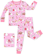 Love Buns Long Two-Piece Pajama Set, love buns two piece pajama set main