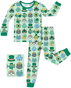 Lucky You! Long Two-Piece Pajama Set, lucky you two piece pajama set main