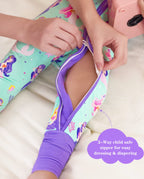 Mermaid Melody Bamboo Zippy, mermaid melody bamboo zippy 03 detail two way zipper diaper change