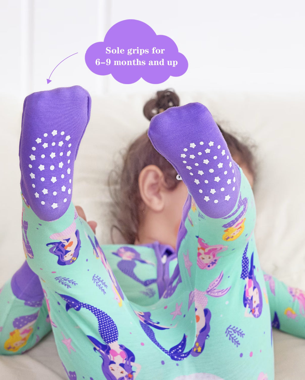 Mermaid Melody Bamboo Zippy, mermaid melody bamboo zippy 04 detail sole grips 6 9m up