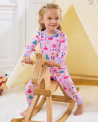 Close view of a child on a wooden rocking horse in the Nutcracker Fairy top.