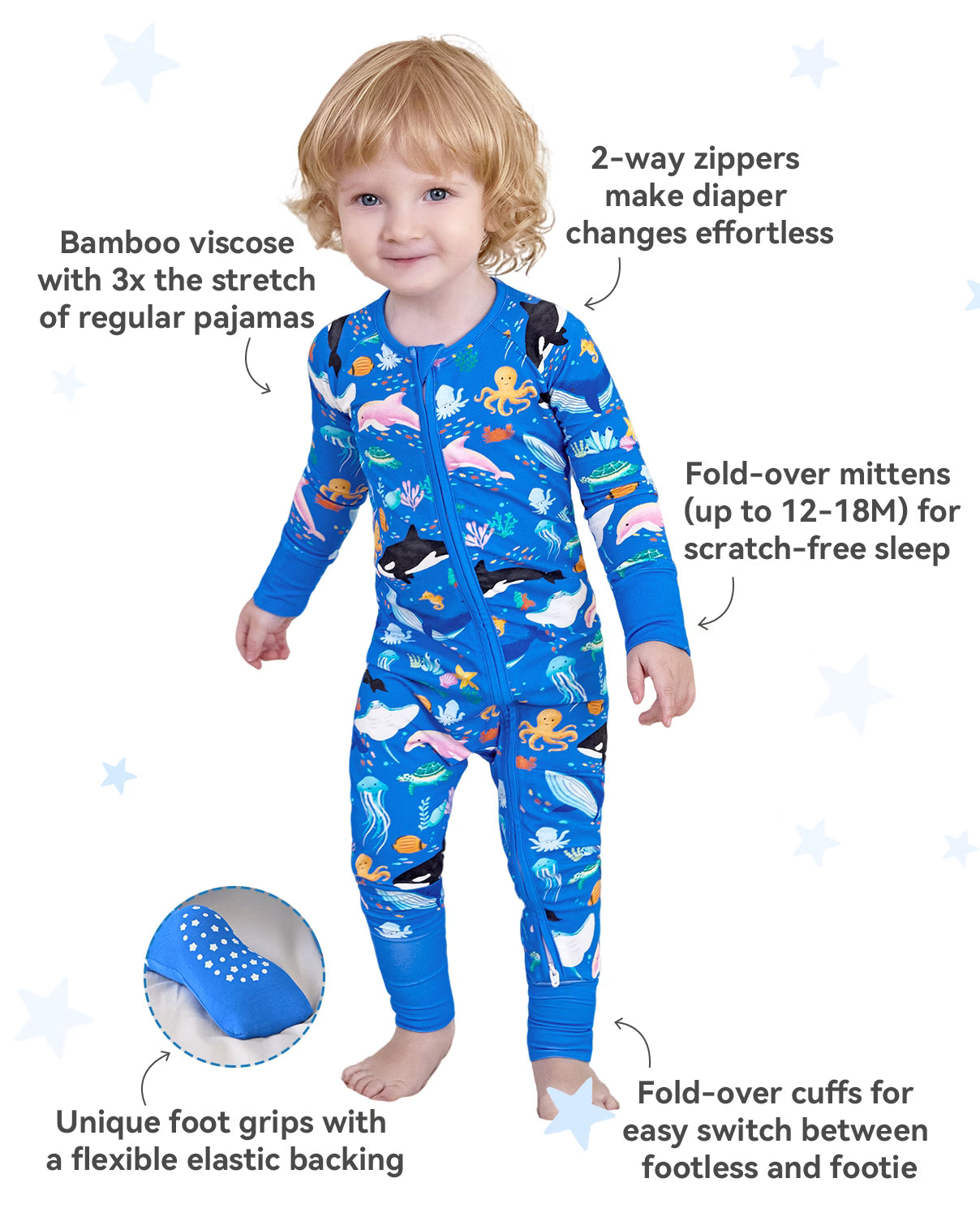 Ocean Friends Bamboo Zippy, ocean friends bamboo zippy features two way zip mittens cuffs 02