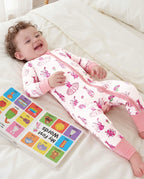 Pink Ballet Bamboo Zippy, pink ballet bamboo zippy laying down