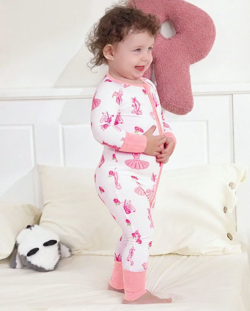 Pink Ballet Bamboo Zippy, pink ballet bamboo zippy side view