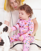 Pink Barnyard Bamboo Zippy, pink barnyard bamboo zippy cow plush lifestyle