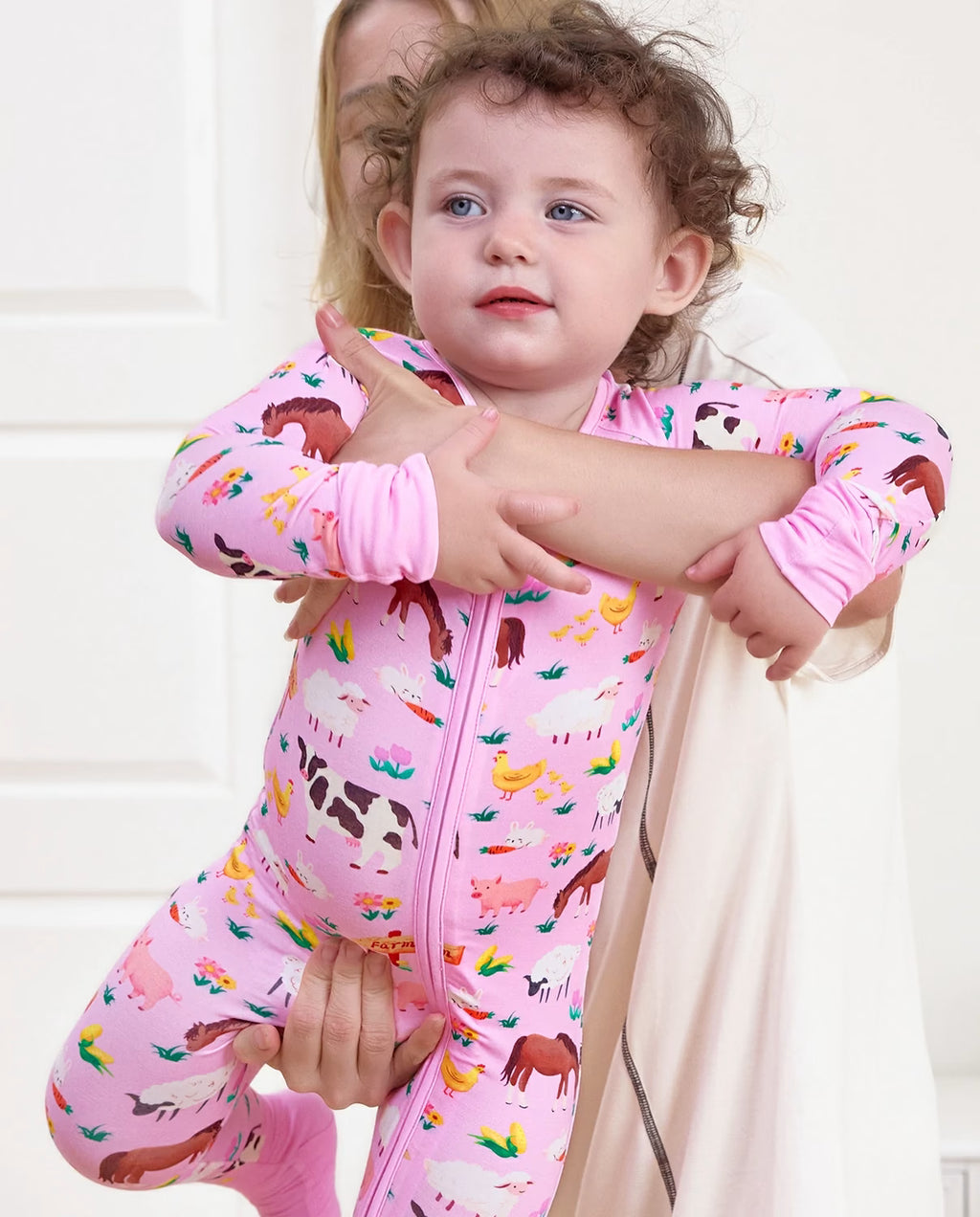 Pink Barnyard Bamboo Zippy, pink barnyard bamboo zippy mom cuddle
