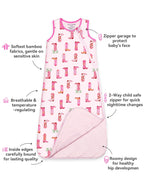 Pink Cowgirl Bamboo Baby Sleep Sack, pink cowgirl bamboo baby sleep sack 03 features infographic