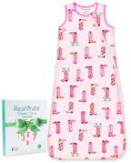 Pink Cowgirl Bamboo Baby Sleep Sack, pink cowgirl bamboo baby sleep sack main