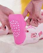 Pink Cowgirl Bamboo Zippy, pink cowgirl bamboo zippy 03 detail sole grips closeup
