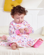 Pink Mermaid Bamboo Baby Sleep Sack, pink mermaid bamboo baby sleep sack 10 lifestyle sitting
