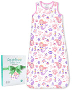 Pink Mermaid Bamboo Baby Sleep Sack, pink mermaid bamboo baby sleep sack main