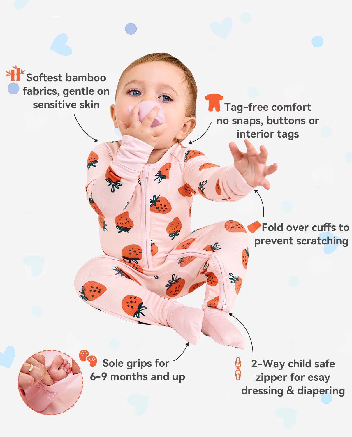 Pink Strawberry Bamboo Zippy, pink strawberry bamboo zippy 03 features infographic