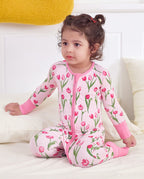 Pink Tulip Bamboo Zippy, pink tulip bamboo zippy 01 lifestyle sitting bed front