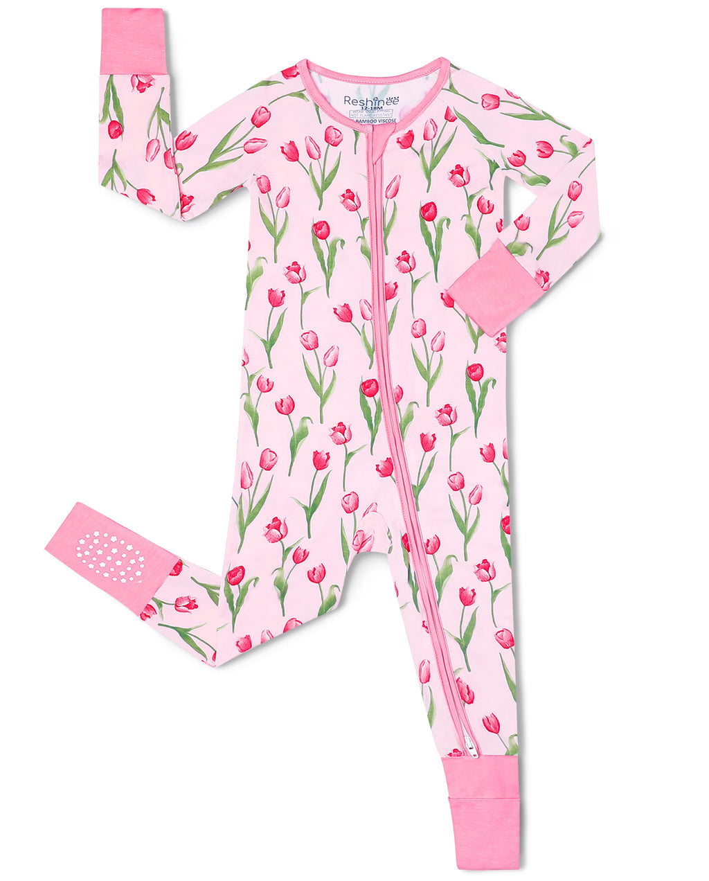 Pink Tulip Bamboo Zippy, pink tulip bamboo zippy front
