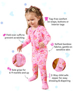 Pumpkin Bows product information graphic with zipper, cuff and sole-grip detail insets.
