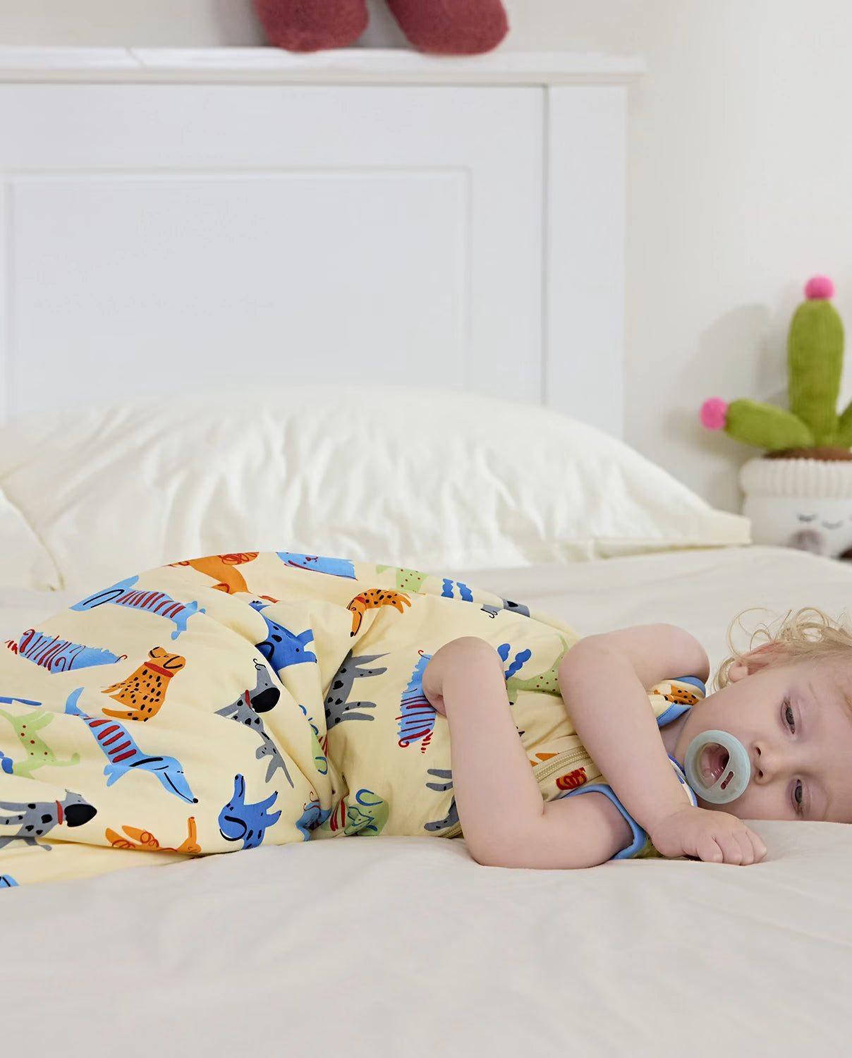 Puppy Bliss Bamboo Baby Sleep Sack, puppy bliss bamboo baby sleep sack side sleep