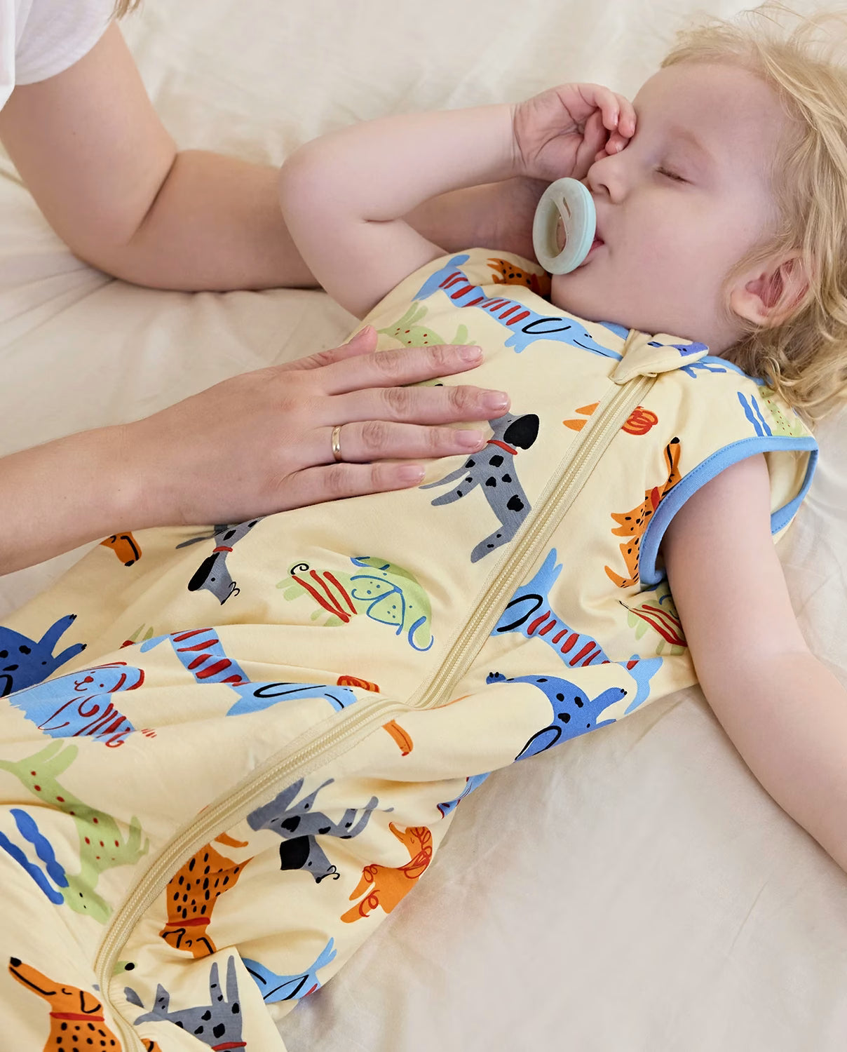 Puppy Bliss Bamboo Baby Sleep Sack, puppy bliss bamboo baby sleep sack sleep closeup