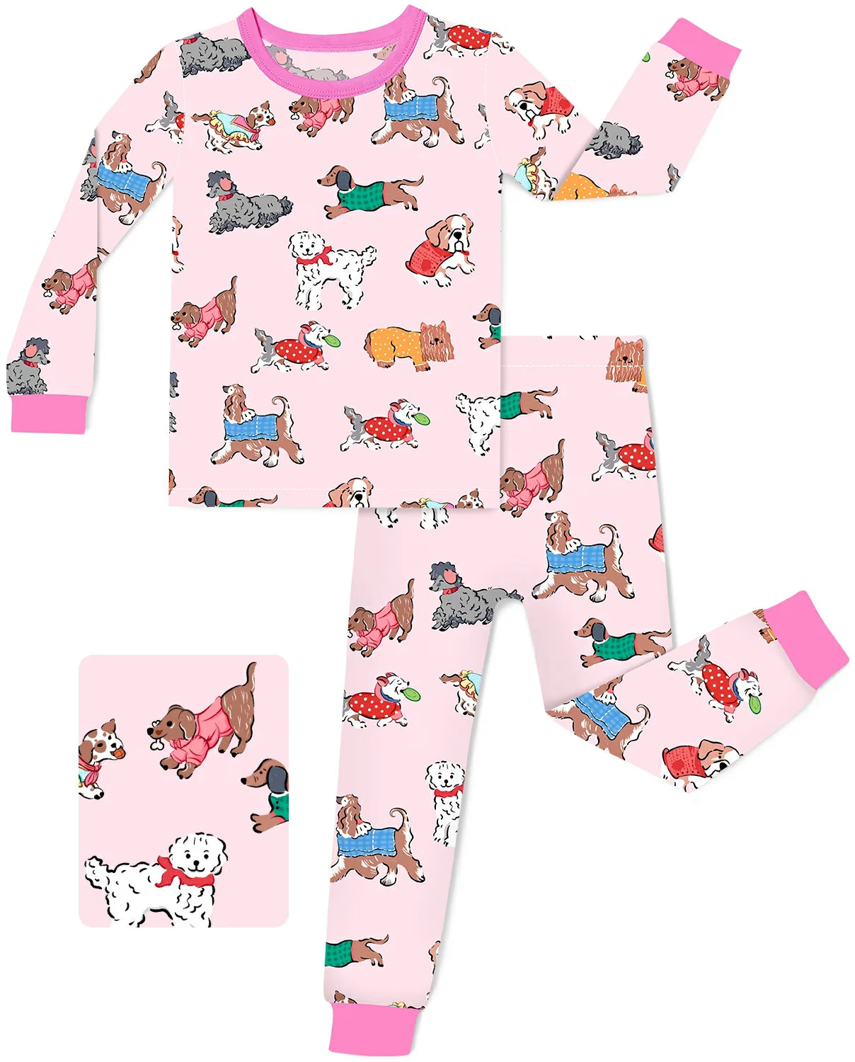 Puppy Pals Long Two-Piece Pajama Set, puppy pals two piece pajama set main