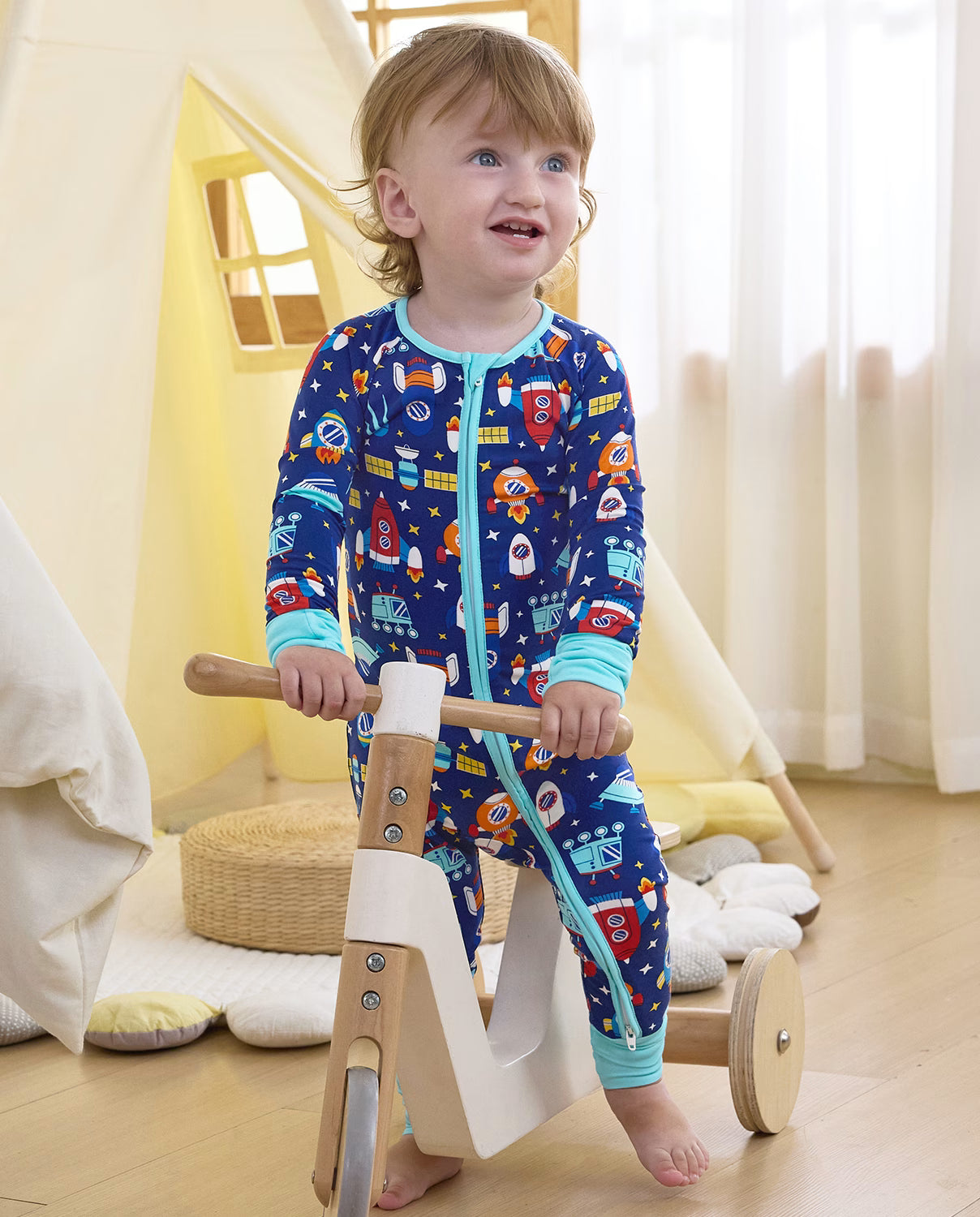 Rocket Adventure Bamboo Zippy, rocket adventure bamboo zippy lifestyle playroom bike 03