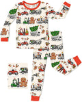 Santa Express Long Two-Piece Pajama Set, santa express two piece pajama set main