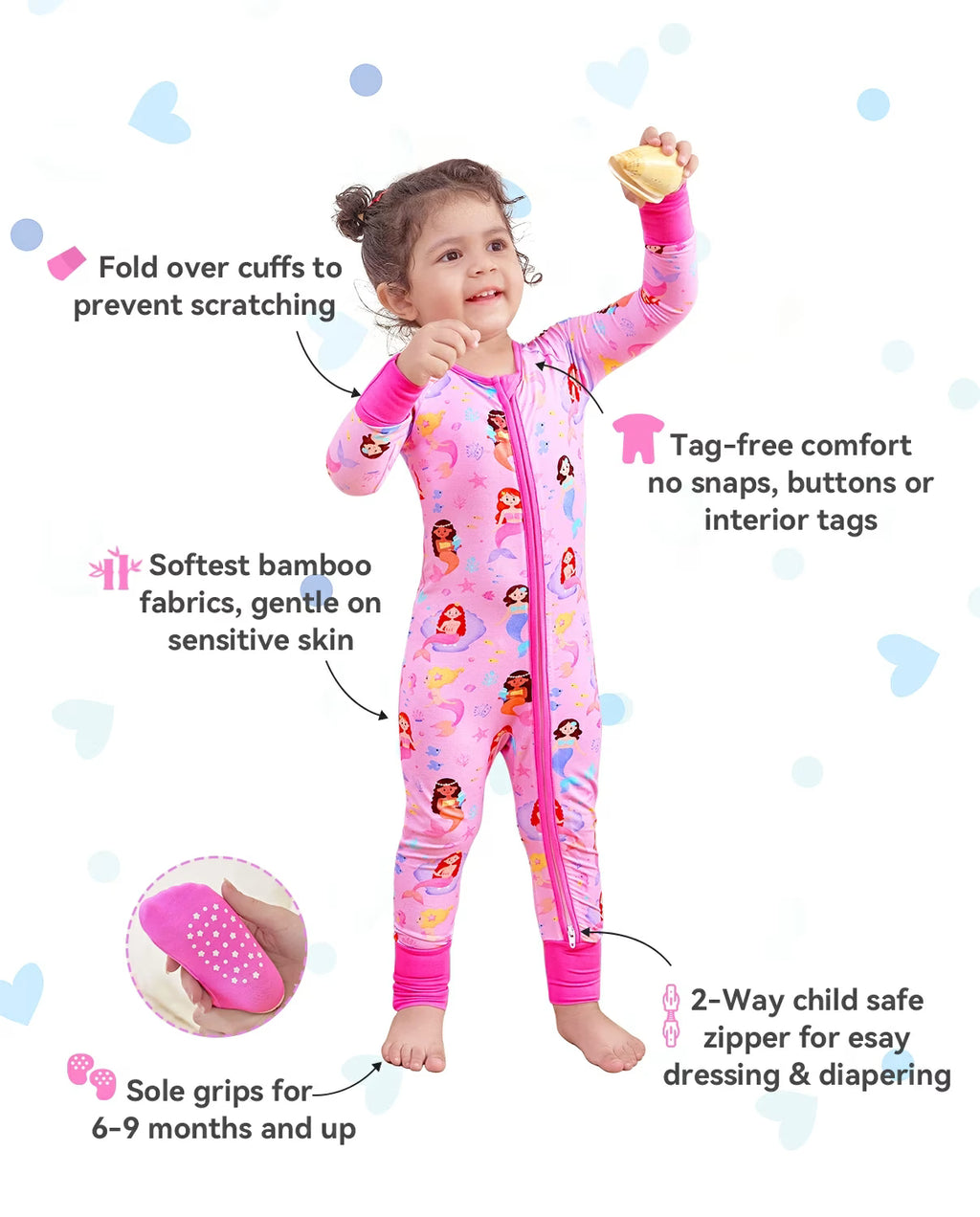 Seashell Kiss Bamboo Zippy, seashell kiss bamboo zippy feature highlights