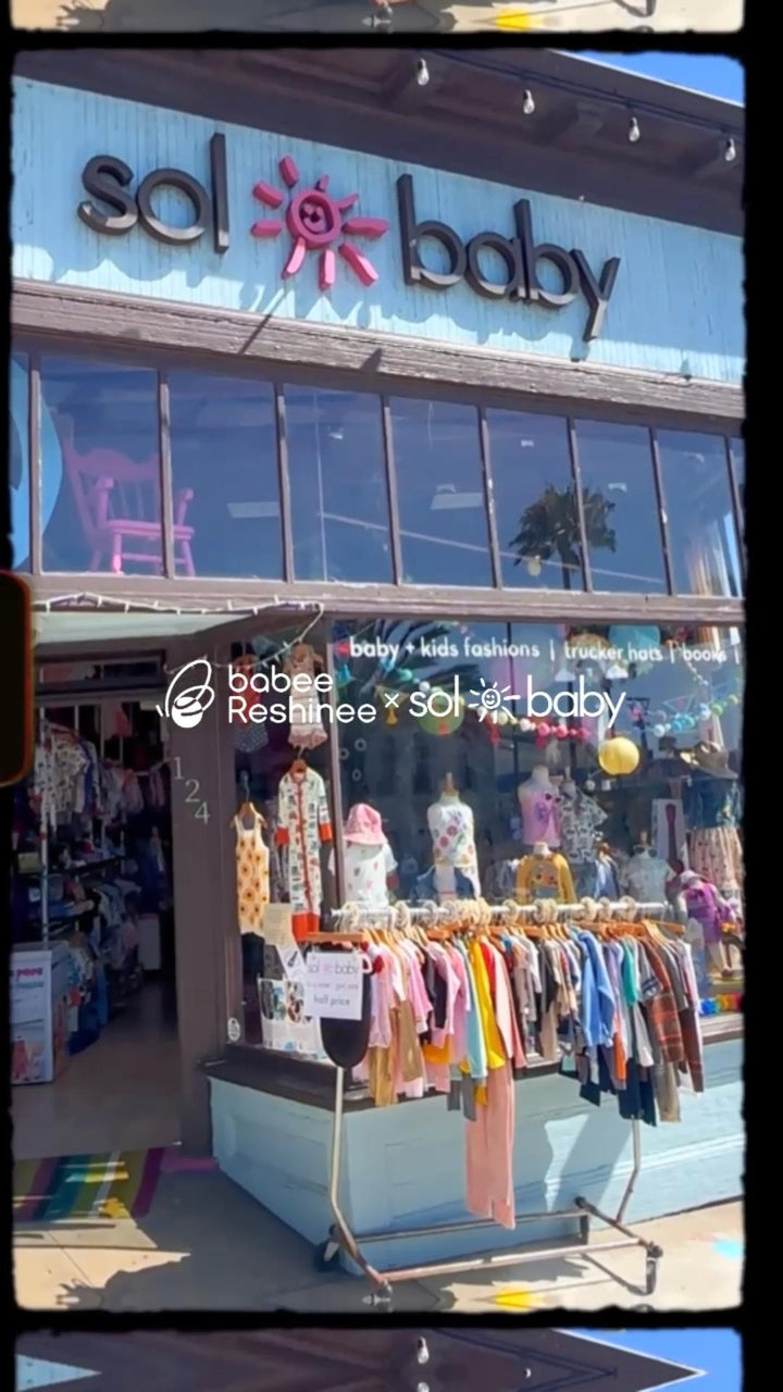 A look at the Babee Reshinee and Sol Baby surf collection collaboration.
